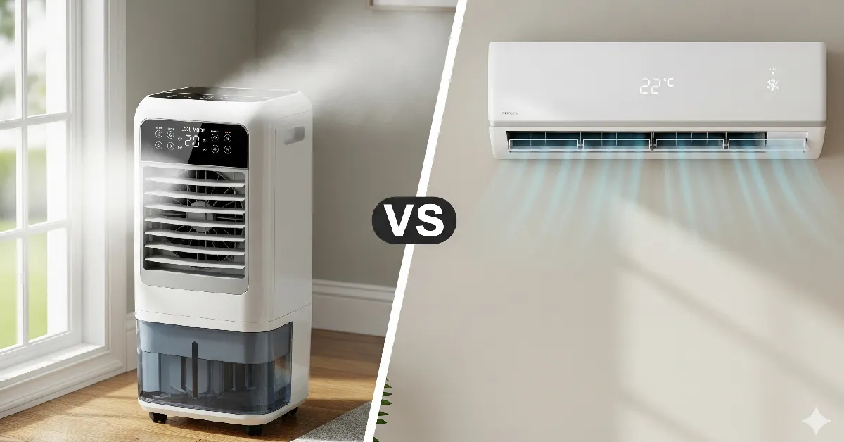 Air Cooler vs Air Conditioner (Ai-generated)