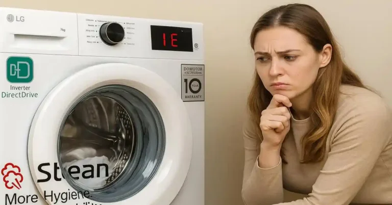 What does IE mean in LG washing machine