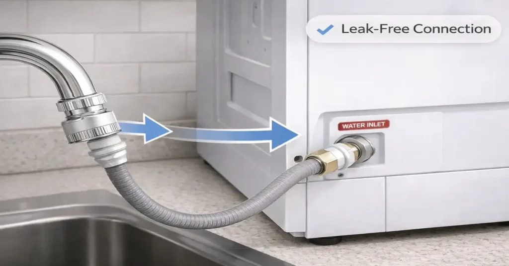 Connect the Water Inlet Hose