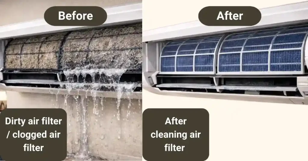 Dirty air filter / clogged air filter