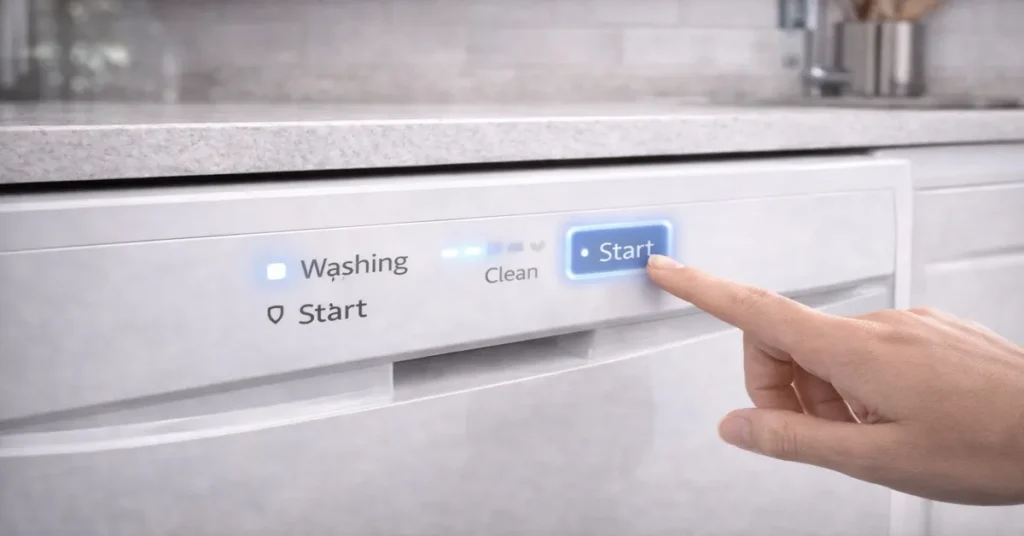Starting the Dishwasher
